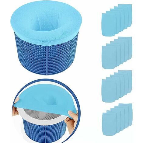 Acheter 30 pièces chaussettes d'écumage de piscine écran à mailles  ultra-fines élastiques réutilisables universels faciles à étirer panier de  filtre d'écumoire de piscine chaussettes fournitures de piscine