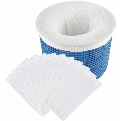 Chaussettes de skimmer de piscine, Pool and Spa Perfect pour filtres, paniers et skimmers Pack de 20，