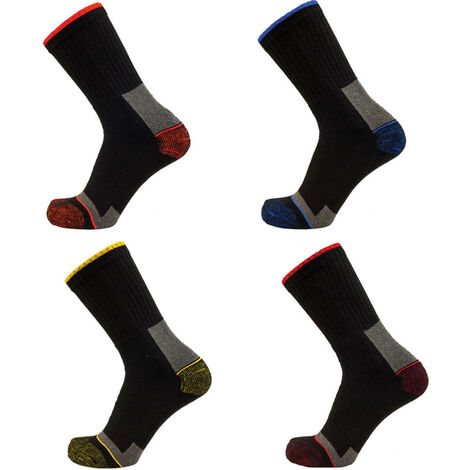 Lot de 4 paires de chaussettes renforcées Elios bicolore LMA - plusieurs modèles disponibles