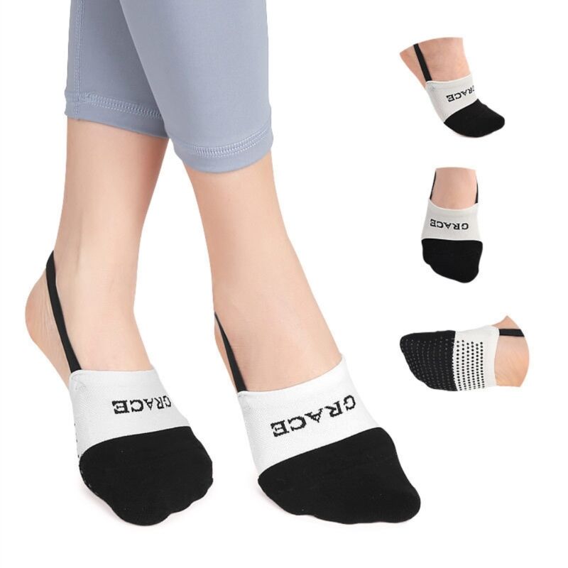 Chaussettes de Yoga Slingback Invisibles avec Gel Antidérapant - Absorbantes et Respirantes pour Danse ou Fitness
