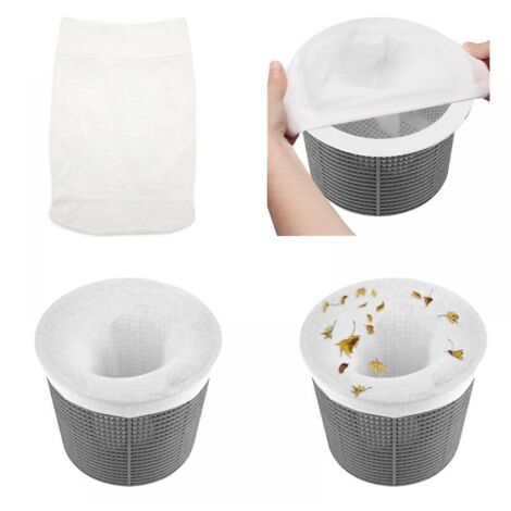 Chaussettes d'écumoire de piscine, filet de protection de filtre de piscine, paquet de 15