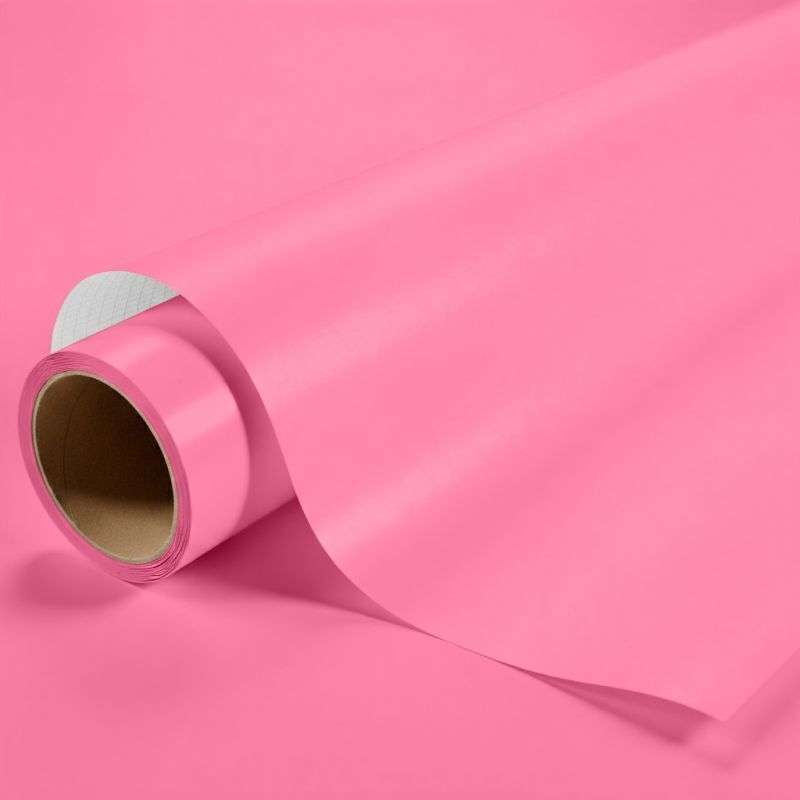 DIMEXACT - Covering vinyle rose mat pour surface plane - 122 cm x 1.5 m - En Rouleau