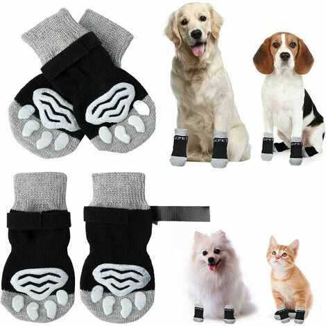 Chaussettes pour chien antidérapantes avec protection des griffes pour chien, chaussettes pour chien, contrôle de la traction, vêtements d'intéri, adaptées aux chiens et chats de petite à très gran