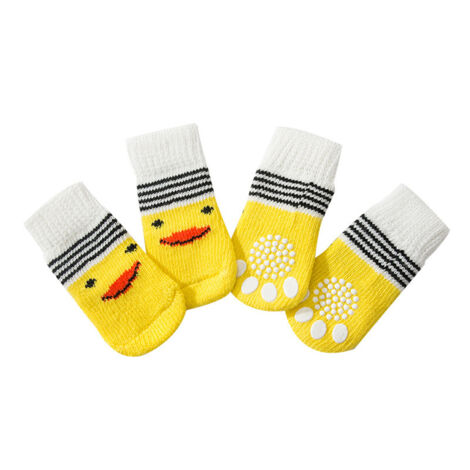 Chaussettes pour chien petit canard jaune