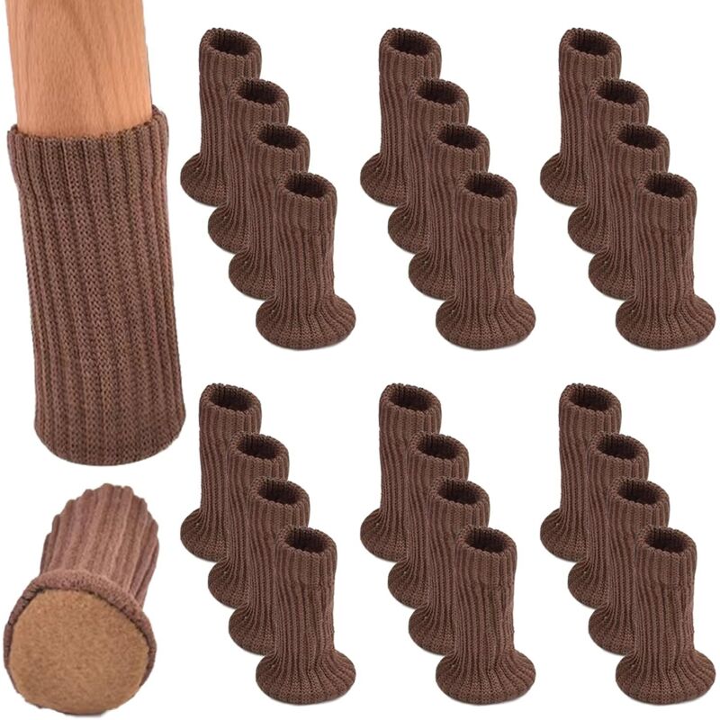 Chaussettes pour pieds de meubles tricotées renforcées lavables protection anti rayures pour sols silencieux et durables