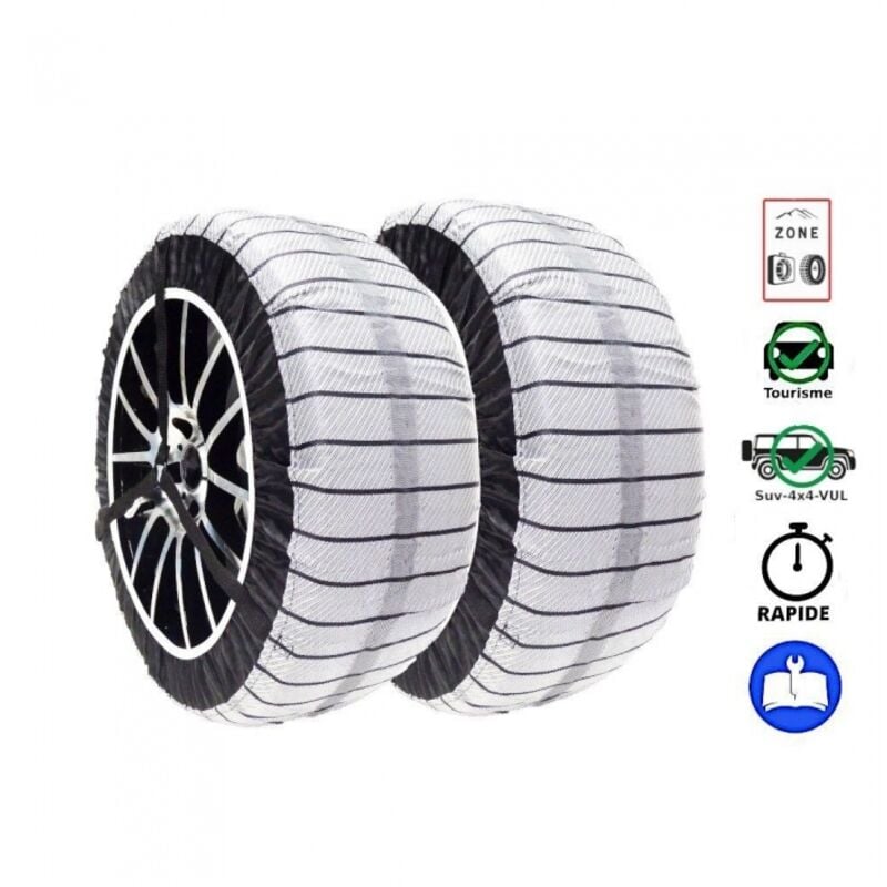 Chaussettes neige pour auto Suv 4x4 295-40R20 homologuées loi Montagne - SILK-100