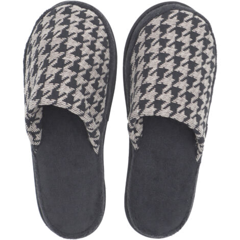 Chaussons de bain PIED-DE-POULE Large (L) du 41 au 43 - Gris