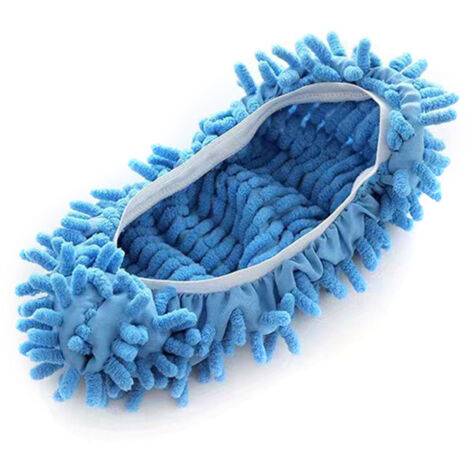 Chaussons Dépoussiéreurs en Fibre Chenille : Lavable, Couvrant les pieds pour nettoyer tout chez vous (35 cm, orange, Brown, Blue, Green, Purple, Pink)