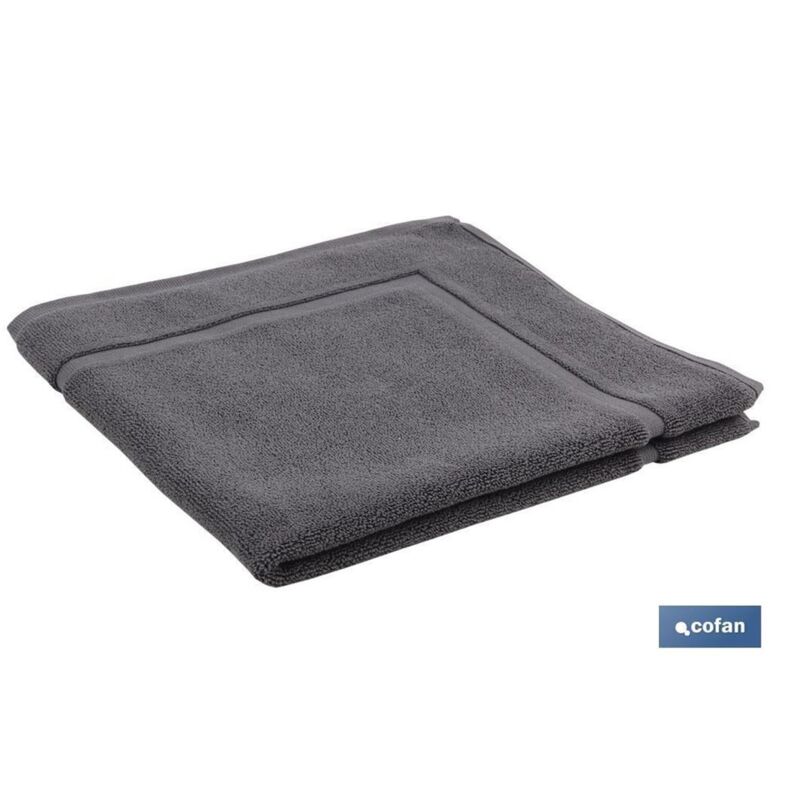 Tapis de salle de bain gris anthracite Gr.1000 modèle pierre 60x60cm