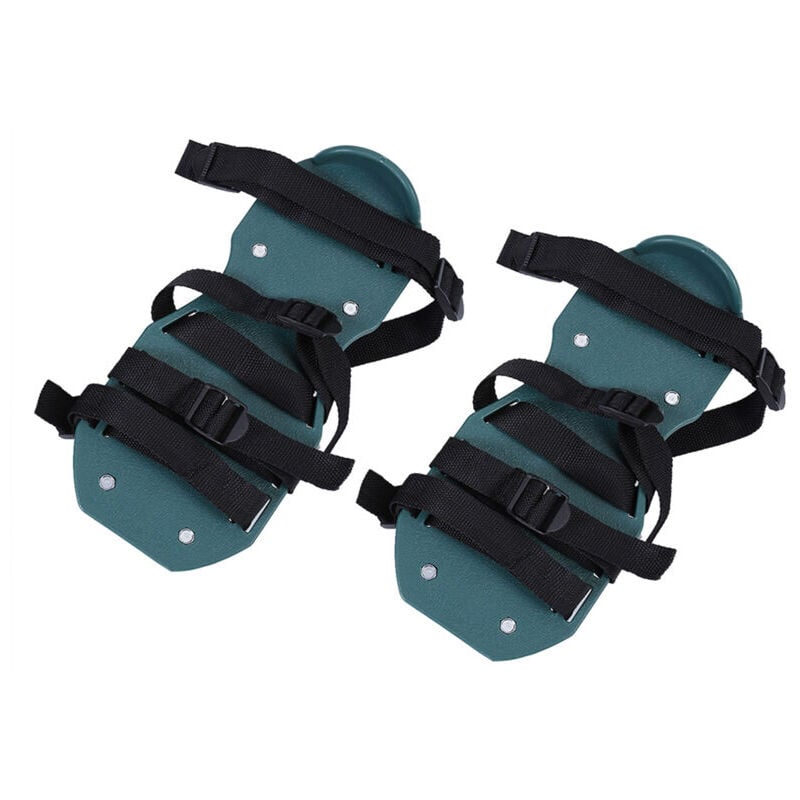 SNQ - Chaussure Aérateur Pelouse, Chaussure a Clou pour Ragreage avec 4 Sangles Réglables Sandales pour Une Pelouse Parfaite, pour Scarificateur de