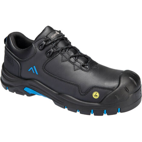 Chaussure Basse Apex S3s Esd Hro Sr Sc Fo - 45 - Noir/bleu - Portwest