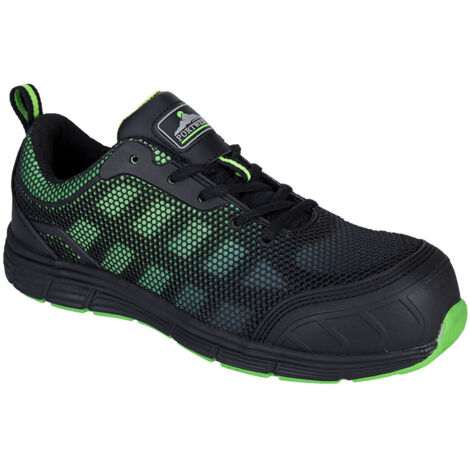 Chaussure Basse Portwest Compositelite Ogwen S1P couleur : Noir/Vert taille 41 - PORTWEST