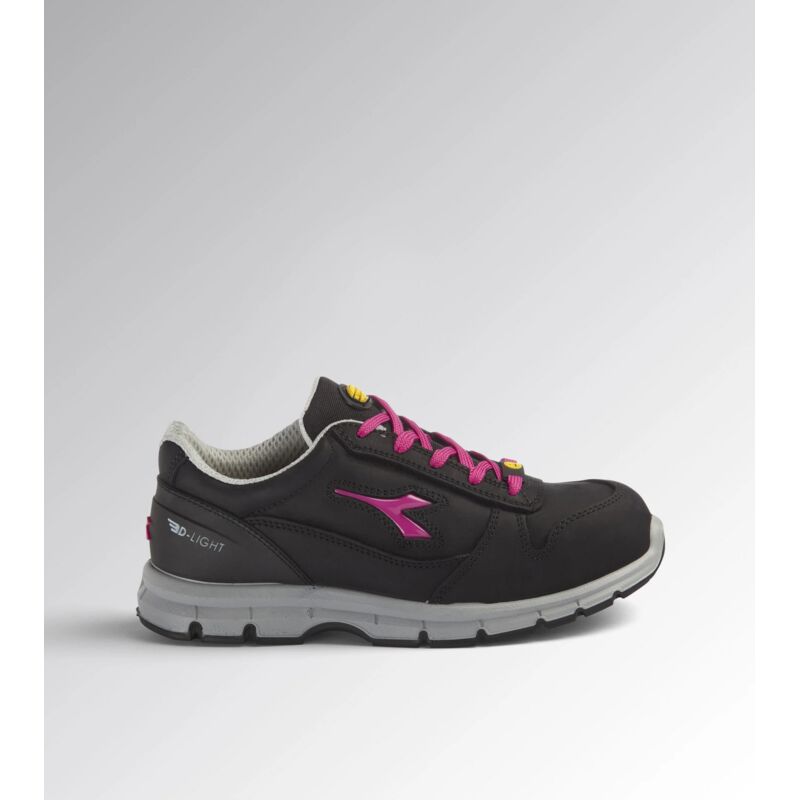 Chaussure de travail Utility Diadora Run Low S3 Src Esd Noir Rouge Fuchsia 36