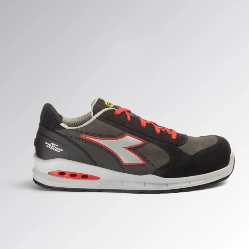 Chaussure de travail Diadora run net airbox low S3S fo sr taille 45 couleur gris asphalte/argent/rouge