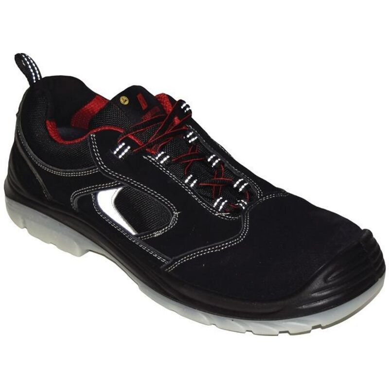Chaussure de sécurité easy step pointure 43 noire S1P src esd en iso 20345 cuir velours