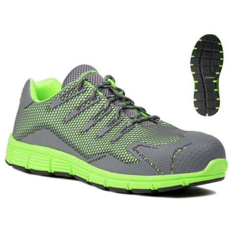 Chaussure De Sécurité Fluorite S1p Basse Vert Fluo Pointure 43 - Coverguard