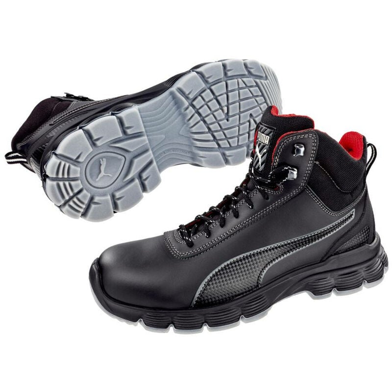 Chaussures de sécurité montantes Puma Pioneer S3 esd src Noir / Rouge 42 - Noir / Rouge