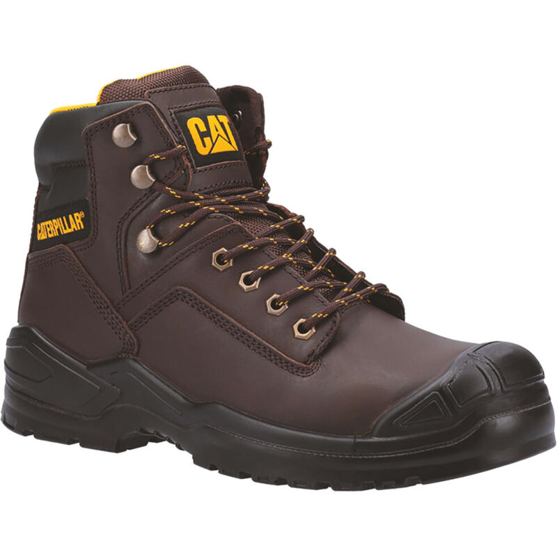 Chaussures De Sécurité Hautes – Caterpillar Striver Bump Marron S3 src – Tige Cuir Nubuck Waterproof – Embout Acier – Homme - 43