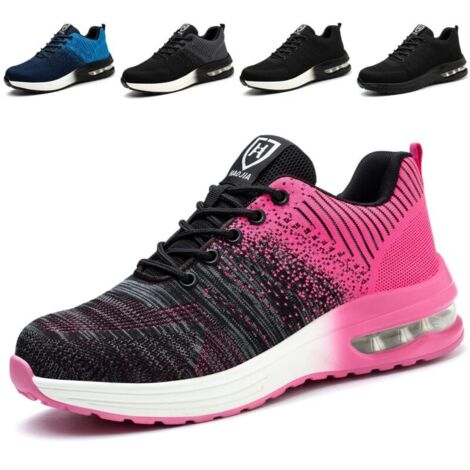 Chaussure de Securite Homme Femmes Legere Basket Securite Respirante avec Embout en Acier Chaussures de Travail Antidérapantes