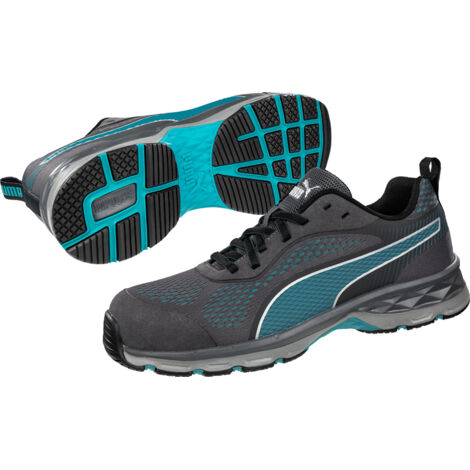 Chaussure de sécurité pour femmes FUSE KNIT taille 37 W. F gris/bleu S1P ESD HRO SRC 20345:2011 SAFETY KNIT®/FUSE.TEC®