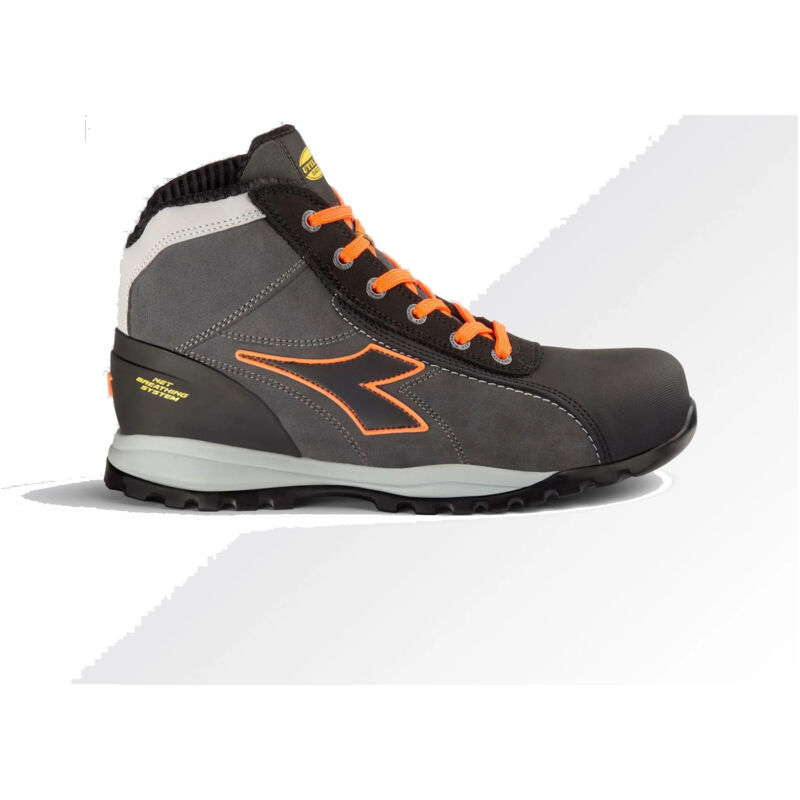 Chaussures de sécurité montantes Diadora glove net mid pro S3L fo sr hro esd pointure 42 gris orange