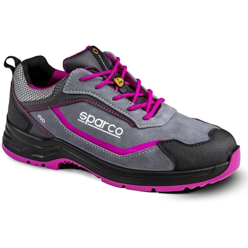 07537GRFU Indy Danica esd S1PS Chaussure de sécurité Gris/Fuchsia 38 - Sparco