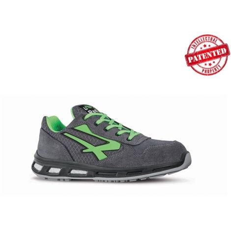 U-POWER Chaussures de sécurité basses POINT ESD S1P SRC - Gris/Vert 42