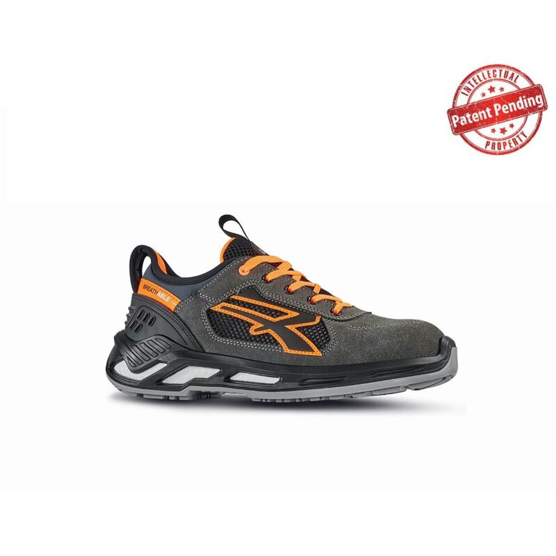 U.power Chaussure de sécurité Ryder Gr.41 gris/orange S1P src esd EN20345 Cuir - RS20016-41