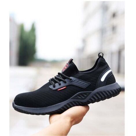 Chaussures à embout d'acier pour hommes et femmes, chaussures de travail légères, baskets antidérapantes, chaussures de sécurité imperméables, chaussures de tennis confortables 40EU