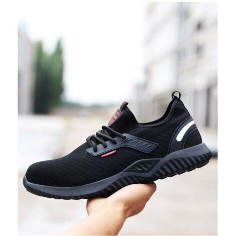 Chaussures à embout d'acier pour hommes et femmes, chaussures de travail légères, baskets antidérapantes, chaussures de sécurité imperméables, chaussures de tennis confortables 40EU