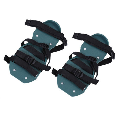 Chaussures aérateur de pelouse – 13 pointes en fer – Sangles réglables – Pour scarificateur manuel – Taille 30x13 cm