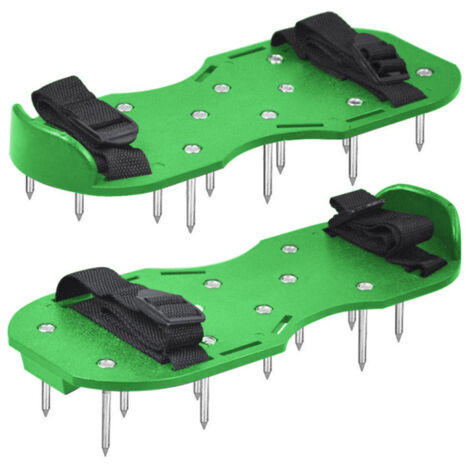 Chaussures aérateur de pelouse – Semelles à clous pour ameublir le sol – Aération du gazon – Taille unique – Pour jardinage et entretien de la pelouse