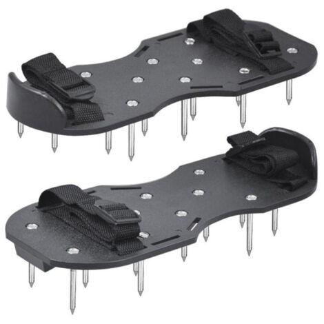 Chaussures aérateur de pelouse – Semelles à clous pour ameublir le sol – Aération du gazon – Taille unique – Pour jardinage et entretien de la pelouse