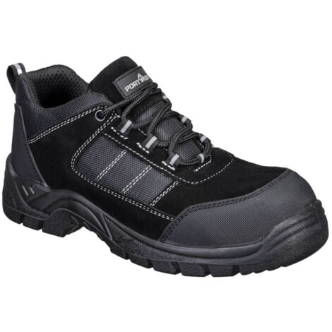 Chaussures Basses Composite Textile Suede  S1 Sr Fo - Taille 38 - Noir - Portwest
