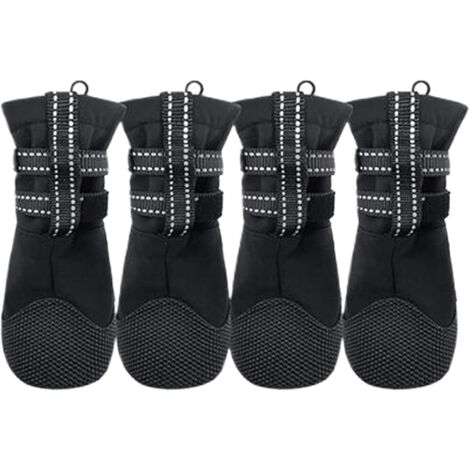 Chaussures Chien - 4 Pièces Semelles Anti - Dérapantes - Protection Douce
