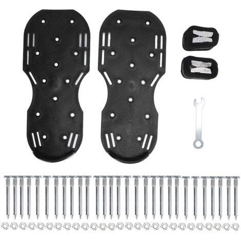 Chaussures de jardin à pointes métalliques pour aération du gazon, avec boucles en alliage de zinc, idéales pour l'entretien des pelouses.