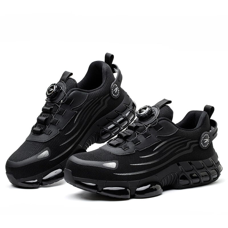 Chaussures de protection anti-crevaison à bout en acier pour hommes de grande taille avec boucle rotative, baskets confortables et antidérapantes -39
