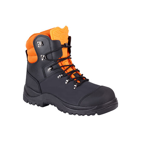 Chaussures De Protection Tronçonnage Ce Classe 1.solidur Arudprotection 9 Couches, Dessus Cuir, Doublure Textile Respirant, Se