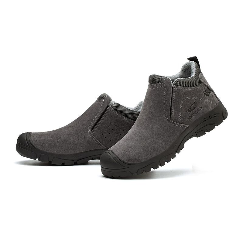Chaussures de sécurité de soudage à enfiler - Semelle en caoutchouc antidérapante - Chaussures de travail anti-brûlure résistantes à l'abrasion pour