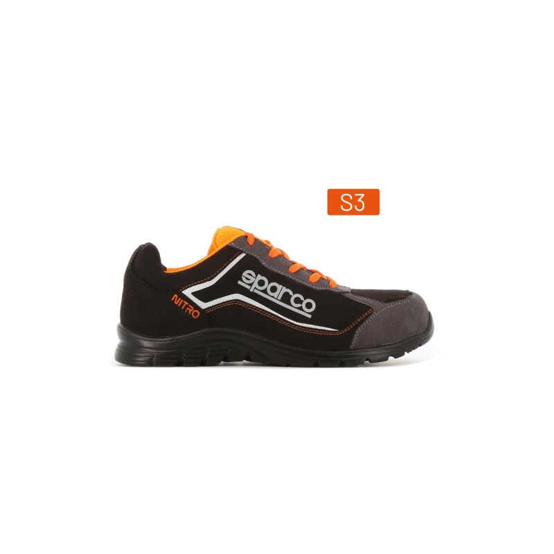 Chaussures de se'curite' basses Sparco chaussures de se'curite' Nitro Didier S3 SRC Noir/Gris N.41 en microfibre hydrofuge style running Nero +
