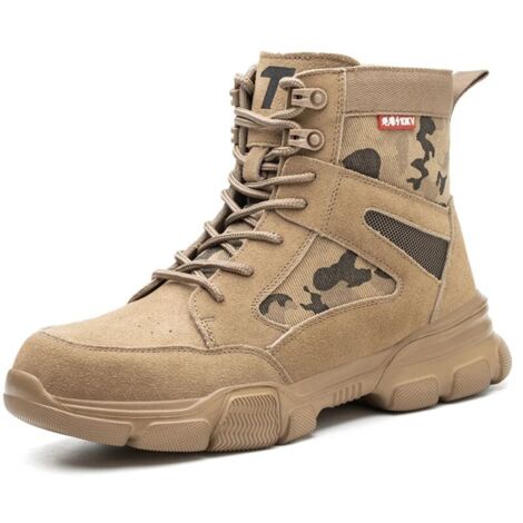 Chaussures de sécurité chaussures de sécurité avec embout en acier, chaussures de protection anti-crevaison pour hommes, bottes tactiques 39