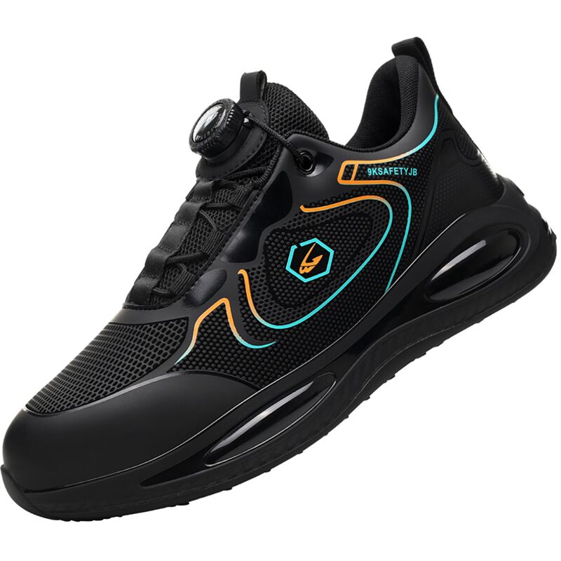 Chaussures de sécurité Chaussures de travail pour hommes Chaussures de sécurité à boutons rotatifs. Chaussures de travail antichocs et anti-crevaison