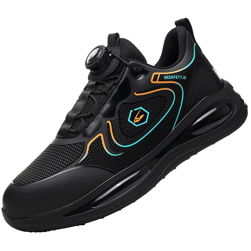 Chaussures de sécurité Chaussures de travail pour hommes Chaussures de sécurité à boutons rotatifs. Chaussures de travail antichocs et anti-crevaison