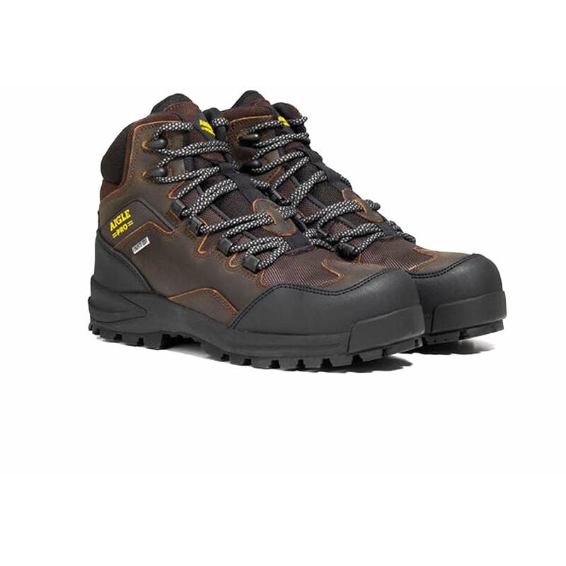 Chaussures de sécurité cuir Aigle S3 nassio evo dark brown - étanche et respirante