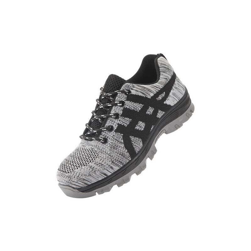 Chaussures de sécurité, embout en acier pour hommes, protection confortable, légères, respirantes, chaussures de travail unisexes, gris(43 eu)