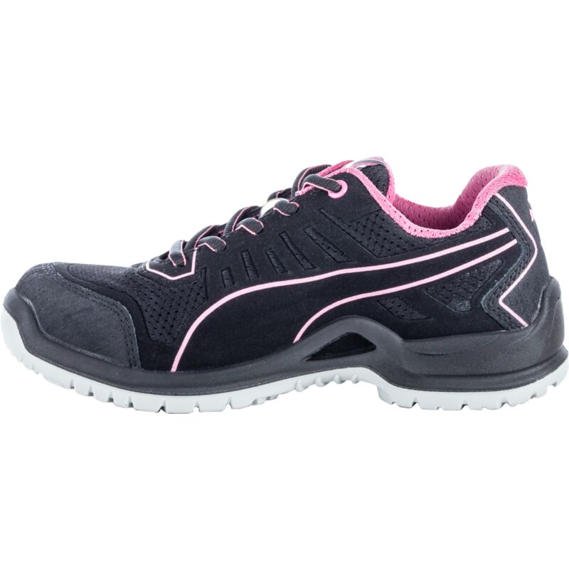 chaussures de sécurité femme s1p esd puma fuse tc basses noir/rose chaussures de sécurité femme s1p esd puma fuse tc basses noir/rose