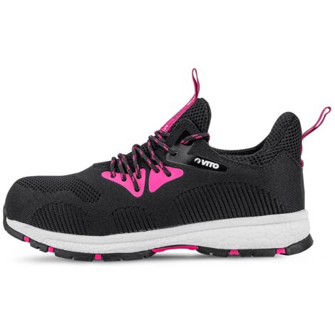 Chaussures de sécurité Femme Taille 37 S1P SRA Rose légère Fibre Aramide Coque Composite PINK VITO