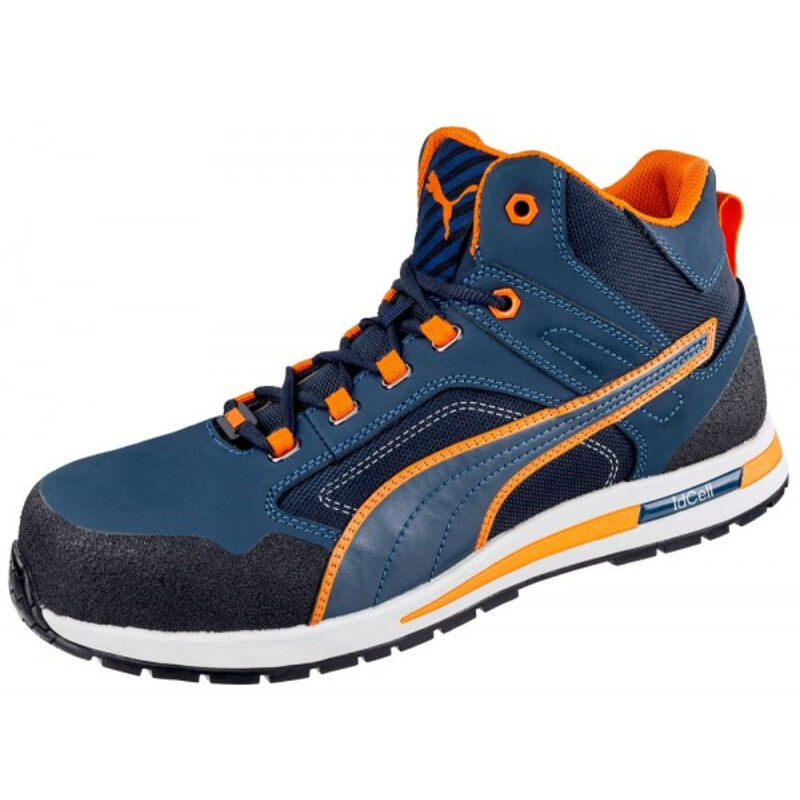 FP - Baskets de sécurité hautes crosstwist mid S3 hro src bleu/orange P40 - puma - 633140-T.40