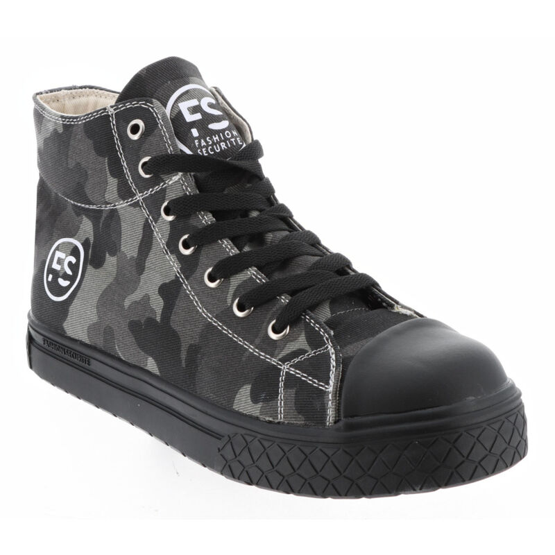 Fashion Securite - Chaussures de Sécurité Hautes - Camouflage, Semelles Antidérapantes Noires - Fashion Security - Confort et Style - 43
