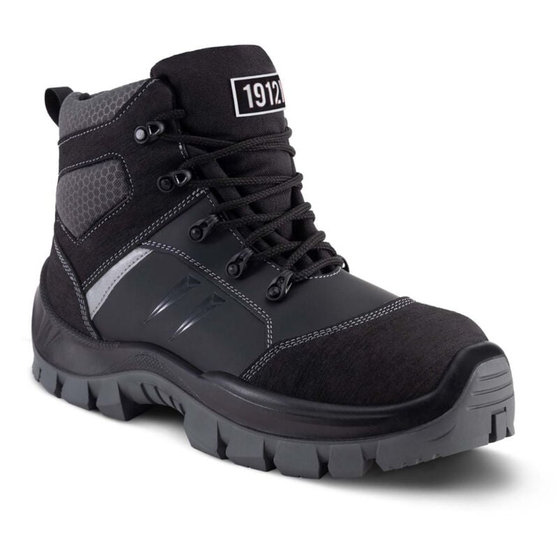 Chaussures hautes de securite noir hot pepper Gaston Mille btp construction S3L an hi ci fo lg sr - PHNO3 44